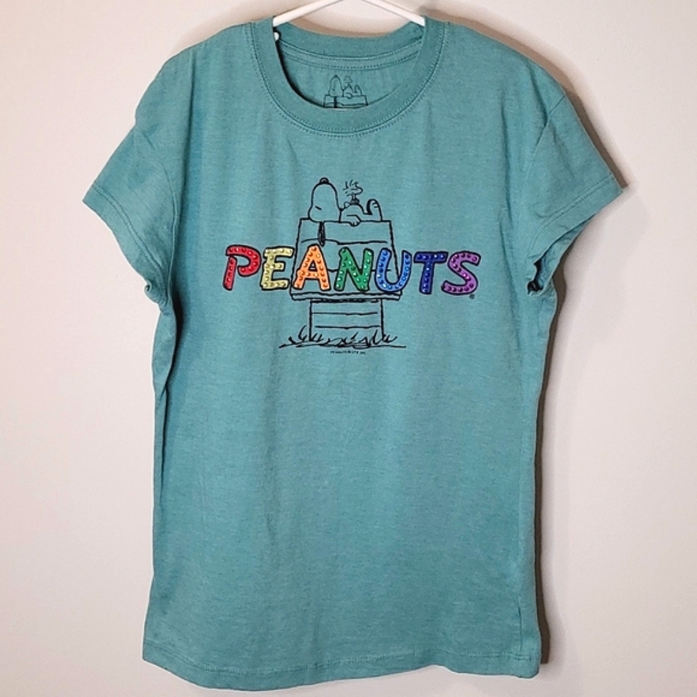 Y2K Peanuts Snoopy & Woodstock Short Sleeve t-shirt With Snoopy Graphic